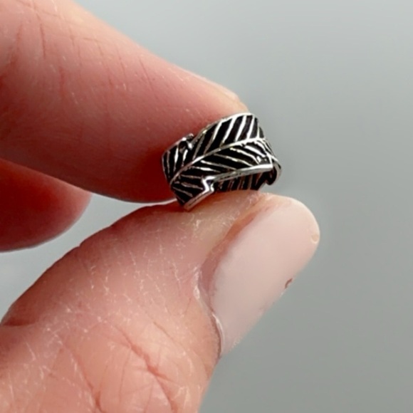 Sterling Silver Leaf Ear Cuff - Picture 4 of 8